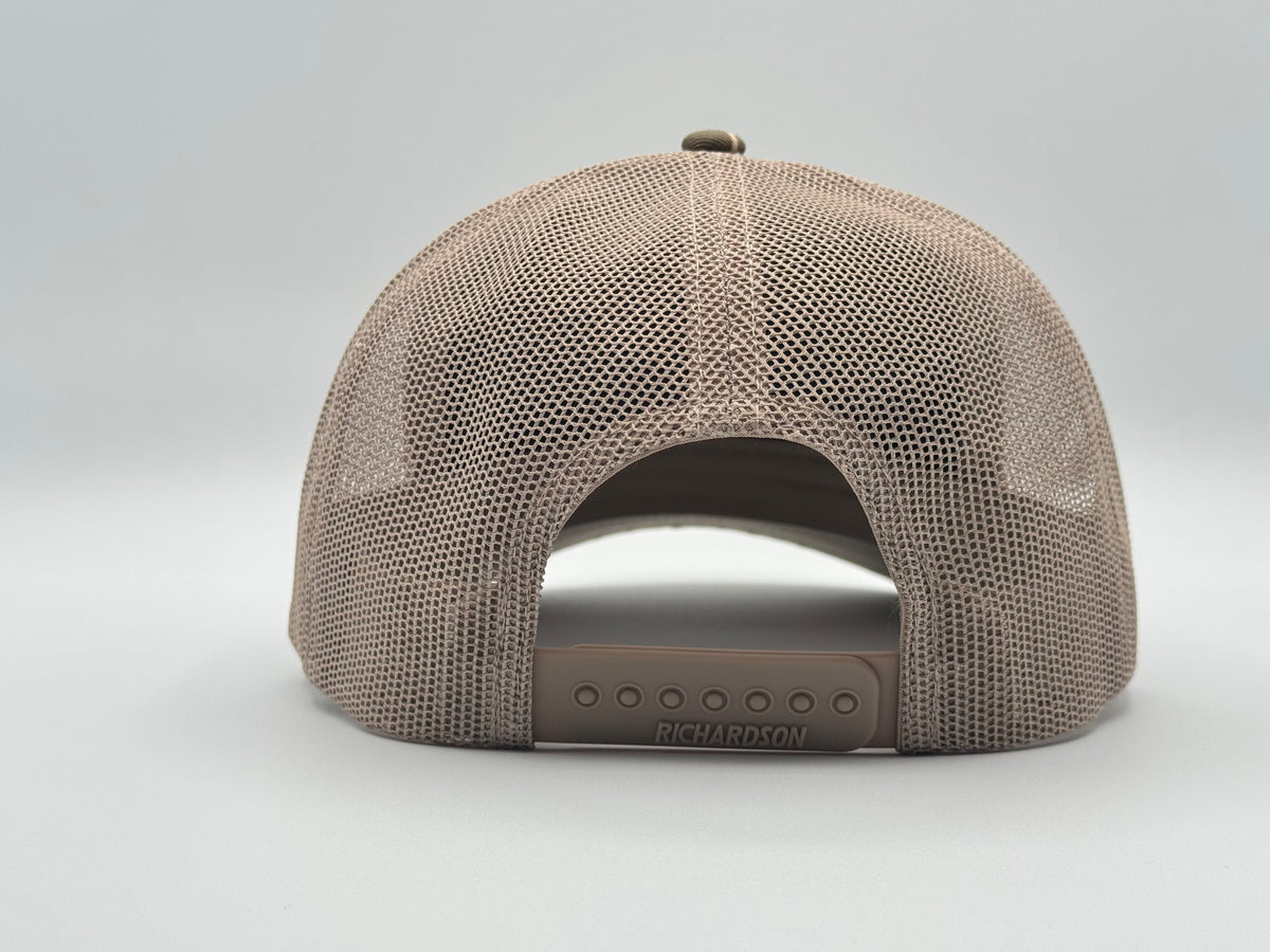 Circle Script Trucker-Duck Camo
