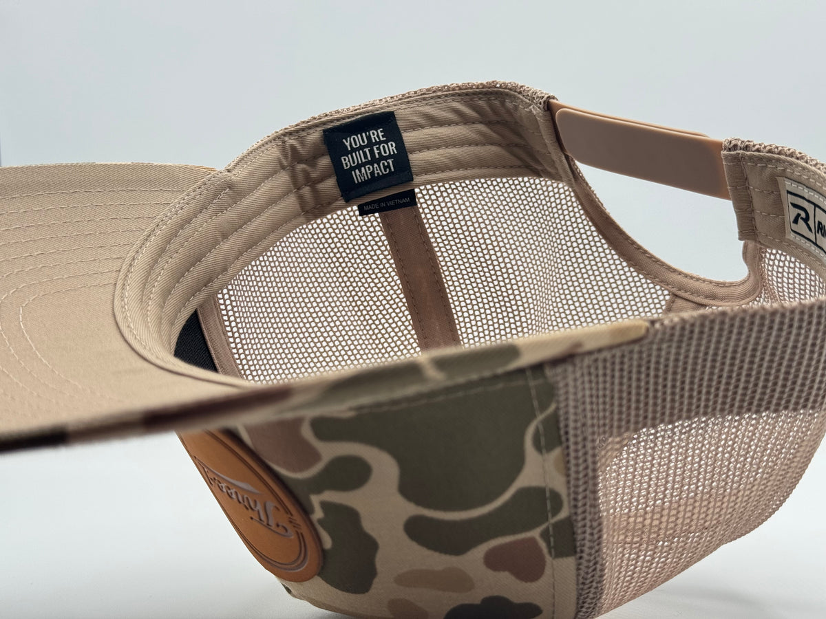 Circle Script Trucker-Duck Camo